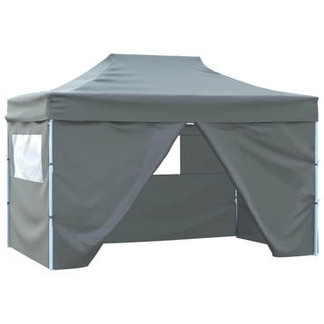 vidaXL Partytent met 4 zijwanden inklapbaar 3x4 m staal, Verzenden, Nieuw, Partytent