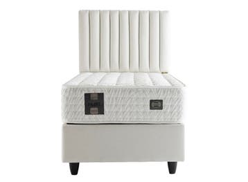 Teddy 1-persoons opbergboxspring, Verzenden, Nieuw, Wit