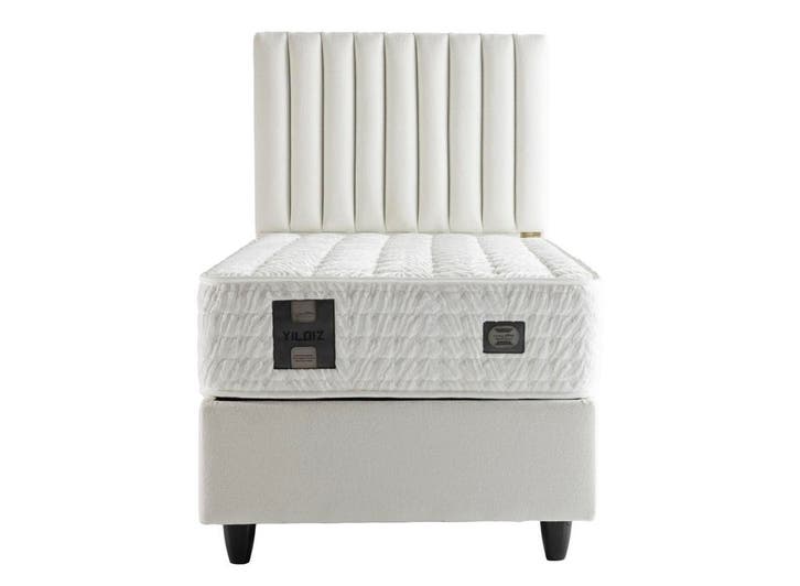 Teddy 1-persoons opbergboxspring, Huis en Inrichting, Slaapkamer | Boxsprings, Wit, Nieuw, Verzenden