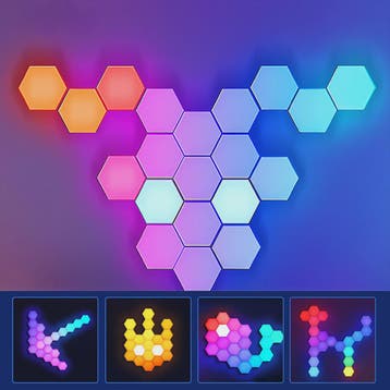 Modulaire Hexagon LED Wandlampen - RGB, Muziek Sync, App Bed, Verzenden, Nieuw