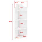 Hoekkast Bjurholm met 4 vakken kolomkast 90x28x28 cm wit, Verzenden, Nieuw