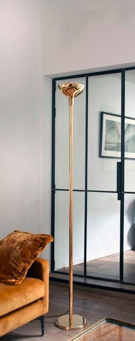 Relco - Gianfranco Frattini - Uplighter vloerlamp - Messing, Nieuw
