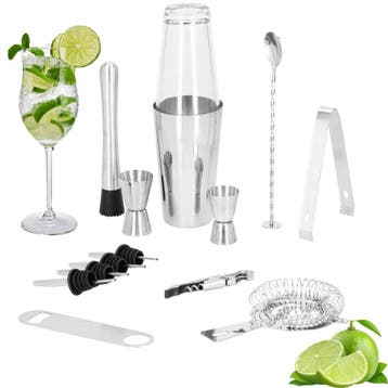 Cocktail Set | 14-Delige Cocktail Shaker Set | RVS |, Ophalen of Verzenden, Nieuw