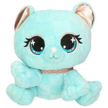 P-Lushes Pets kat/poes - pluche knuffel - aqua blauw - 15, Verzenden, Nieuw
