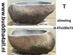 Grote natuursteen bak /pot, tsubukai, minivijver, plantenbak, Ophalen of Verzenden, Nieuw, Steen, Tuin