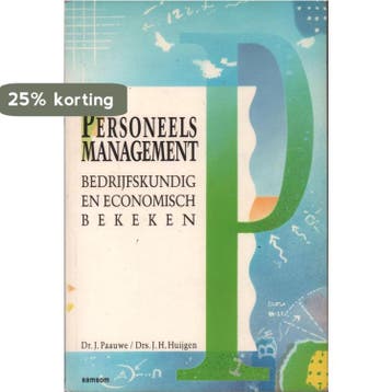 PERSONEELSMGMT BEDRYSFSK.ECON.BER. 9789014041339 Paauwe, Verzenden, Gelezen, Paauwe
