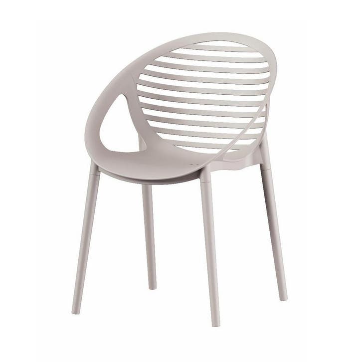 DS4U - Stijn tuinstoel - Set van 6 - Beige - Kunststof -, Huis en Inrichting, Stoelen, Nieuw, Ophalen of Verzenden
