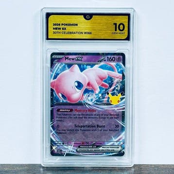 Pokémon Graded card - Mew ex 066- 30th Anniversary – Pokémon, Nieuw