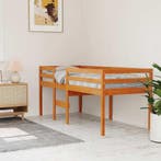 vidaXL Hoogslaper massief grenenhout wasbruin 75x190 cm, Verzenden, Nieuw, Bruin, Hout
