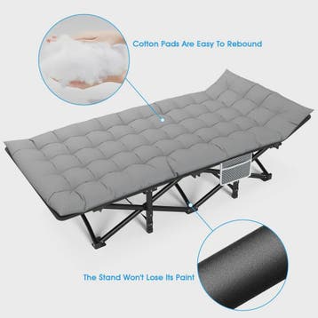 Opvouwbaar Campingbed met Matras - Draagbaar & Robuust Kampe, Verzenden, Nieuw