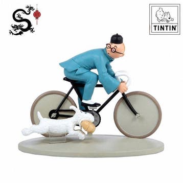 Tintin - 1 Figure - Tintin on a bicycle - Blue Lotus -, Nieuw