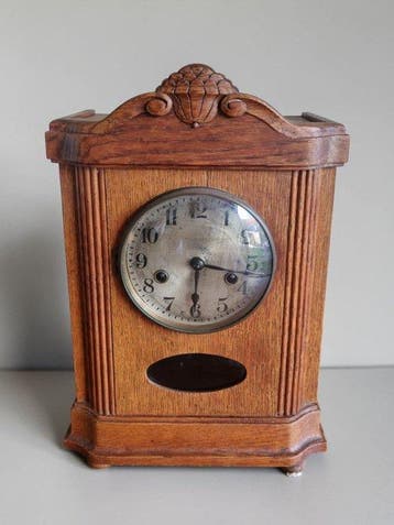 Tafelklok - Hamburg - Antiek Hout - 1910-1920 - Antieke HAU