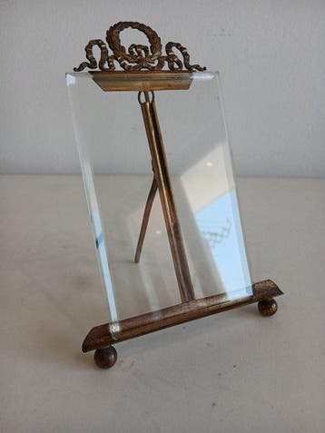 Fotolijst - Glas, Messing - Geen reserveprijs!