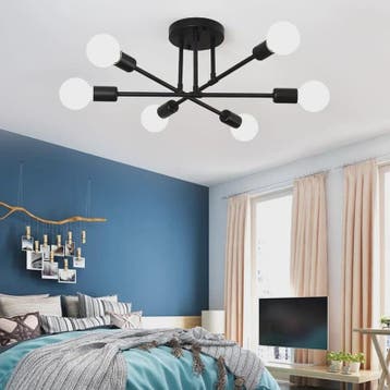 Nordic Stijl Plafondlamp Zwart/Goud - Minimalistische Hangla, Huis en Inrichting, Verzenden, Nieuw