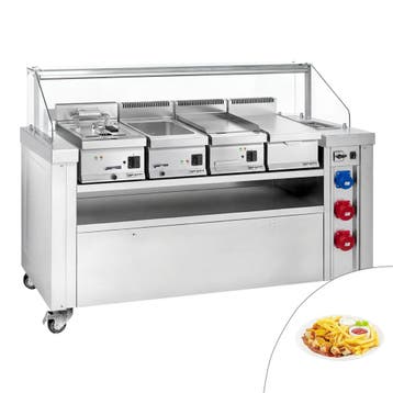 GGM Gastro | Mobiel kookstation - 1600x850mm - hoogte: |, Verzenden, Nieuw in verpakking
