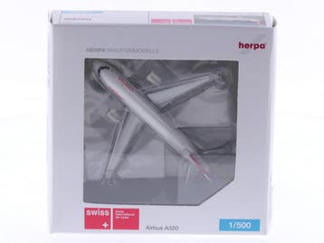 Schaal 1:500 Herpa 504751 Airbus A320 Swiss International..., Ophalen of Verzenden, Zo goed als nieuw