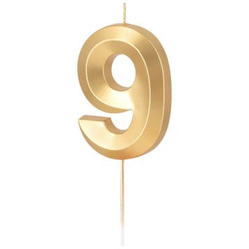 Cijferkaars Goud Metallic #9, Verzenden, Nieuw