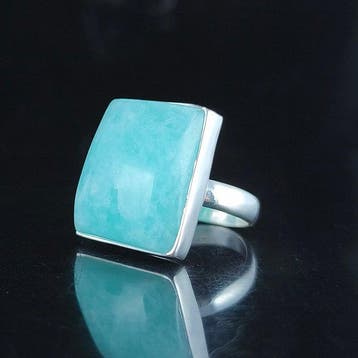 Zilver - Ring - Amazonita