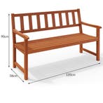 Tuinbank Hardhout Kensington 120 cm (Tuinbanken-Tuinsets), Tuin en Terras, Verzenden, Nieuw