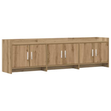 vidaXL TV-kast 168 x 33 x 47 cm Artisanaal eiken Bewerkt, Minder dan 50 cm, Verzenden, Nieuw, Minder dan 100 cm