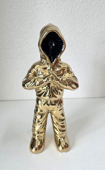 Art House - Figuur - modern beeld ***GOUDEN HOODIE MAN***