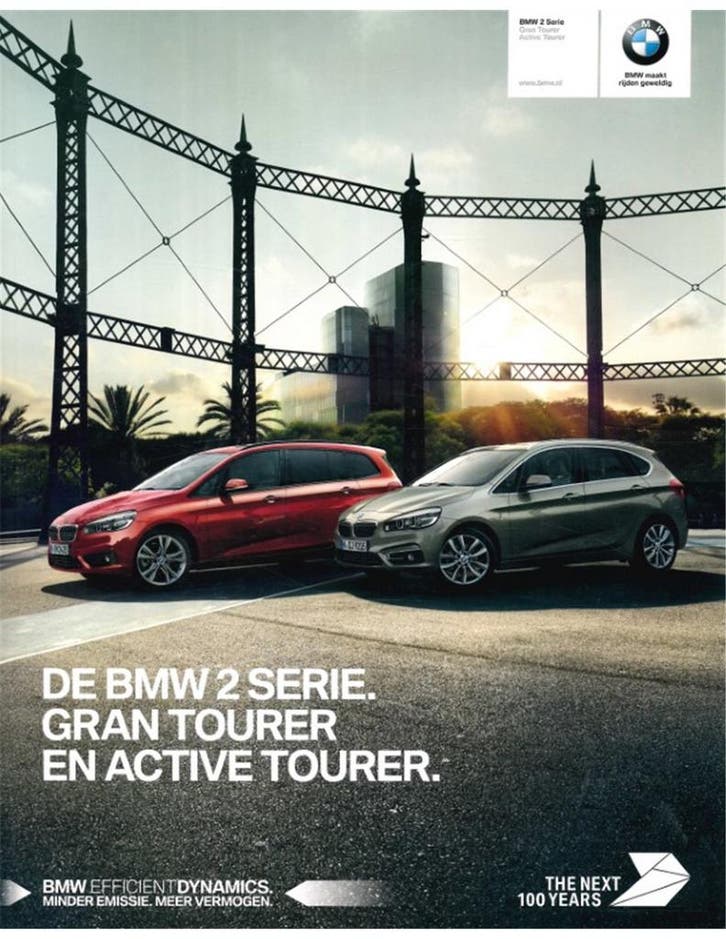2016 BMW 2 SERIE GRAN | ACTIVE TOURER BROCHURE NEDERLANDS, Boeken, Auto's | Folders en Tijdschriften, BMW