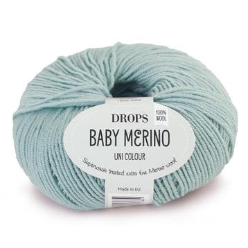 DROPS Baby Merino Uni Colour - 43 licht zeegroen - Wol Gar, Ophalen of Verzenden, Nieuw