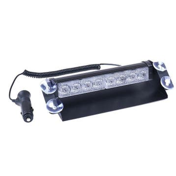 WIT 8 LED Dashboard Strobe Flash zwaailamp, Auto diversen, Ophalen of Verzenden