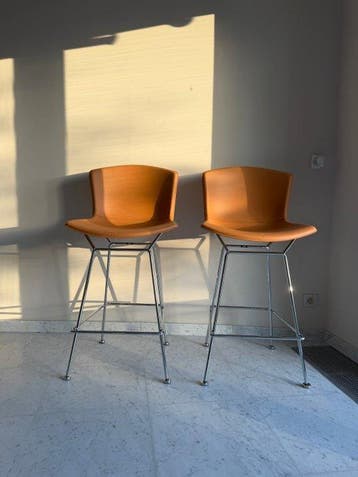 Knoll - Harry Bertoia - Kruk (2) - gechromeerd - Barkruk van