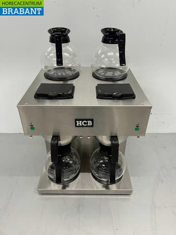 RVS HCB Dubbele Koffiezetapparaat Koffiemachine 2 x 1,8, Ophalen of Verzenden, Nieuw in verpakking