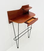 Wandtafel - Hout, Metaal - Wandgemonteerde consoletafel /, Antiek en Kunst