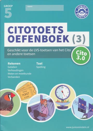 Junior Einstein Citotoets Oefenboek deel 3 groep 5 (per stuk, Boeken, Verzenden, Nieuw