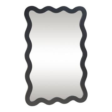 Wandspiegel Koster 90x60 cm zwart [en.casa], Huis en Inrichting, Woonaccessoires | Spiegels, Verzenden, Nieuw