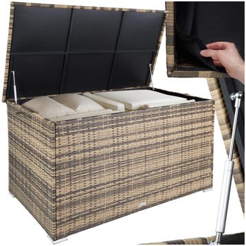Kussenbox Oslo met aluminium frame 145x82,5x79,5cm - natuur, Verzenden, Nieuw