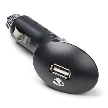 USB autolader | Nedis | 1 poort (USB A, 5W, Zwart), Verzenden, Nieuw