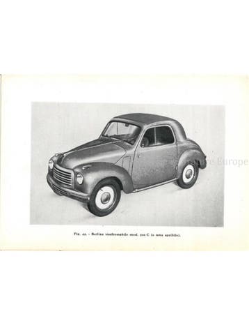 1954 FIAT 500 C INSTRUCTIEBOEKJE ITALIAANS, Auto diversen, Handleidingen en Instructieboekjes