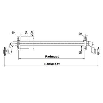 Torsie as AL-KO ongeremd 750KG – 100×4 – padmaat 1200 mm /, Ophalen of Verzenden, Nieuw