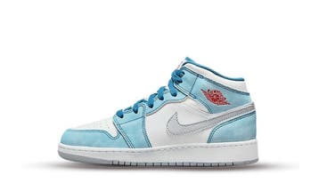 Air Jordan 1 Mid SE French Blue Light Steel (GS), Nieuw