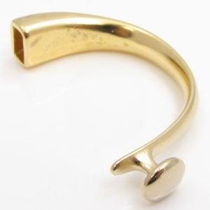 1 x DQ metaal halve armband goud kleur ca. 61 x 27mm, gat..., Ophalen of Verzenden, Nieuw, Overige typen