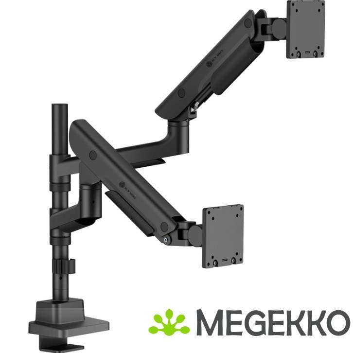 ICY BOX IB-MS702-T flat panel bureau steun 144,8 cm (57 ), Computers en Software, Monitoren, Nieuw, Verzenden