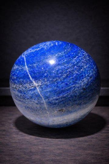 Lapis lazuli - XL Sphere - Ø 137mm - Intens Blauw - pyriet-