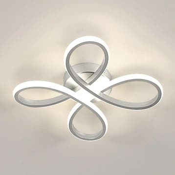 Bloemvormige LED plafondlamp 30W zilver, Verzenden, Nieuw