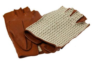 Handschoenen Wanten Leer half-heel vingers, Pilotcaps Helmen, Leren (auto) Handschoenen, Pilotcaps en  uit Lapland half heel, Nieuw