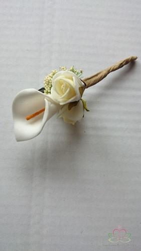 Corsage Calla Creme/Zand CCC222 Maatwerk corsage, Ophalen of Verzenden, Nieuw