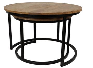 2dekans | HSM Collection – Salontafelset Ronin - set van 2 -, Huis en Inrichting, Tafels | Salontafels, Ophalen of Verzenden, Zo goed als nieuw