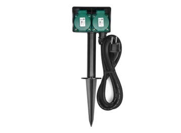 HeiTech Tuinstekkerdoos - Grondspies - 2 stopcontacten, Verzenden, Nieuw
