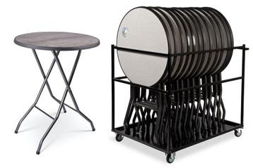 Supercombi | 12x Statafel Ibiza + trolley, Huis en Inrichting, Tafels | Bijzettafels, Ophalen of Verzenden, Nieuw, Kunststof