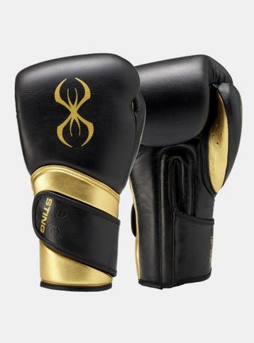 STING Bokshandschoen | Zwart/ Goud  (Maat: 16OZ), Verzenden, Nieuw, Overige, Vechtsportbescherming