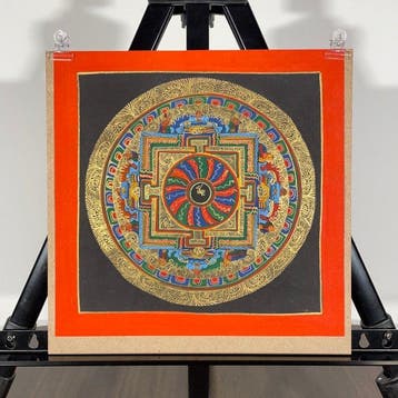 24.5 cm - Painting of Tibetan Tradition - Mandala Yantra