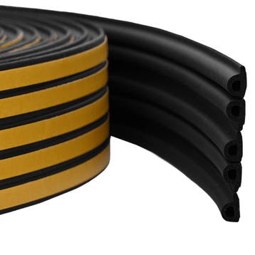 vidaXL Zelfklevende raamafdichting Zwart 9 x 6 mm 100 m, Verzenden, Nieuw